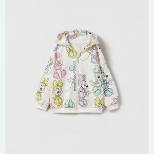 Zara Kids Multicolor Minnie Mouse  Hoodie